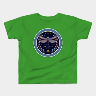 Dragonfly witchy moon transformation Kids T-Shirt